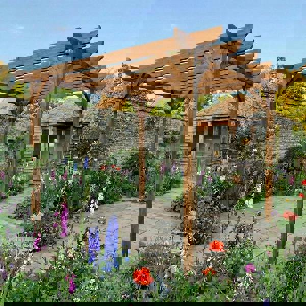 Arbor Garden Solutions Chamfered Wooden Garden Pergola Kit