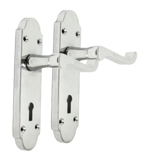 EDH Door Hardware Epsom Door Handles x1 – Chrome Internal Lever Handles for Interior Doors
