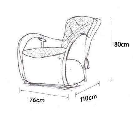 Saddle Chair And Footstool, Loft Style, Oil Wax Leather-Weilai Concept-Weilai Concept