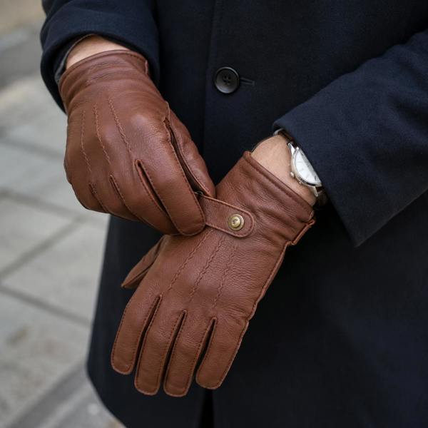 Gabicci Soft Lambskin Real Leather Fleece Lining Gloves: GB-520