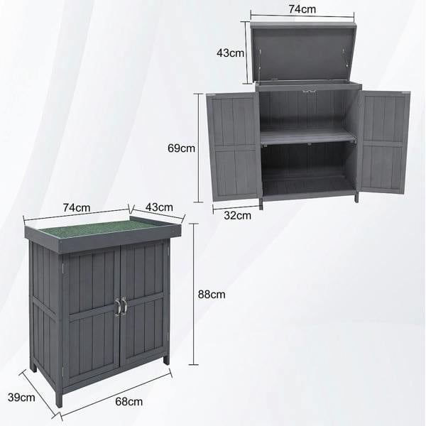 Groundlevel Wooden Garden Potting Shed