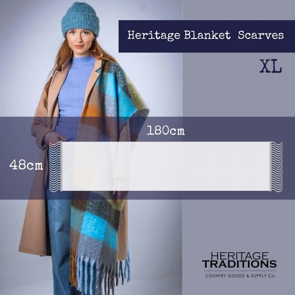 Heritage Traditions Soft Touch Herringbone Blanket Scarf