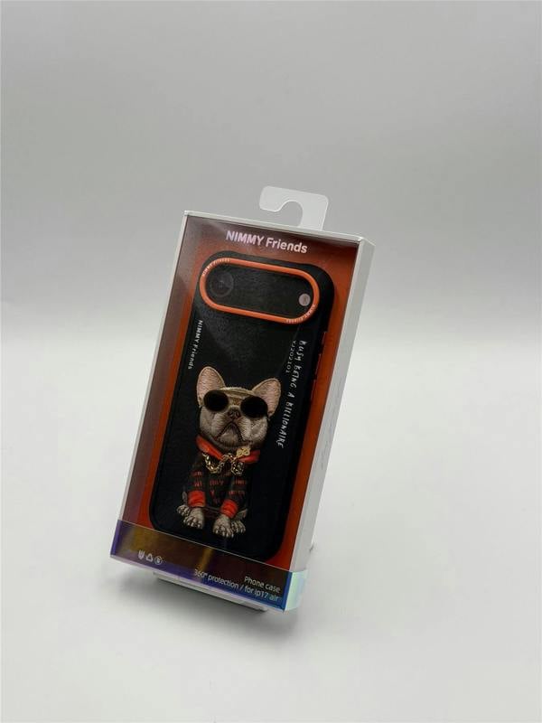 Nimmy Friends Nimmy Glasses Cool Dog Case with MagSafe for iPhone 17 Air 6.5" Black Orange - N-YJ-IP17-AIR-01