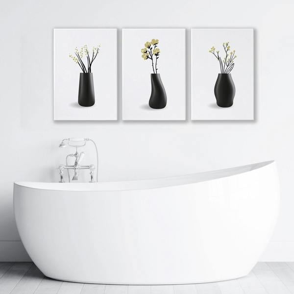 Prints For Bathroom Walls | Set of 3 Botanical Wall art Prints