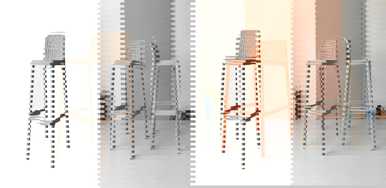 Jacob Nordic Bar Stool, Multiple Colors-Ritconcept-Rit Concept