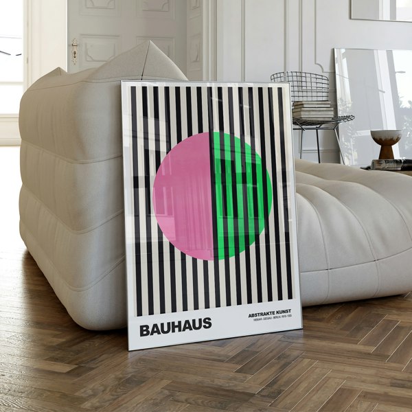 Bauhaus Art Print - Striped Circle