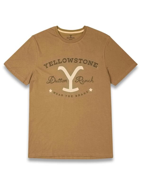 Yellowstone Mens Multicoloured Dutton Ranch Top and All Over Print Bottoms Short Sleeve Long Leg Pyjama Set