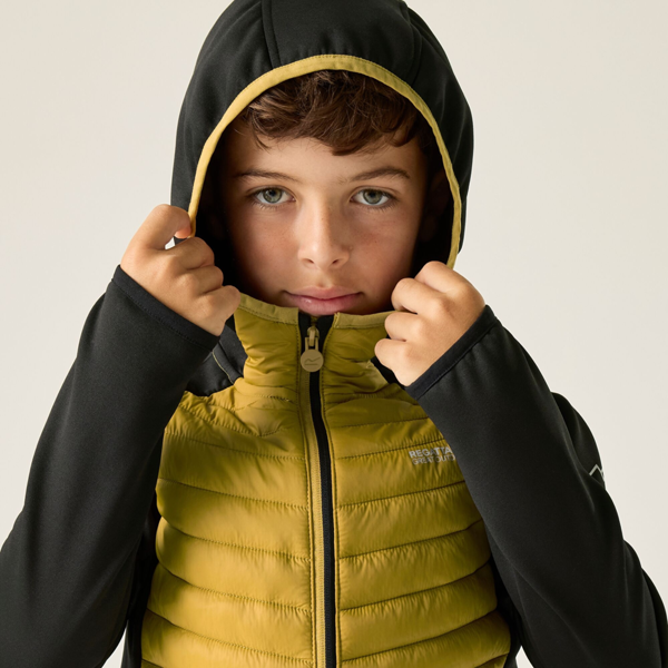 Regatta Kids Andreson Hybrid Padded Jacket - Black/Wood Brown