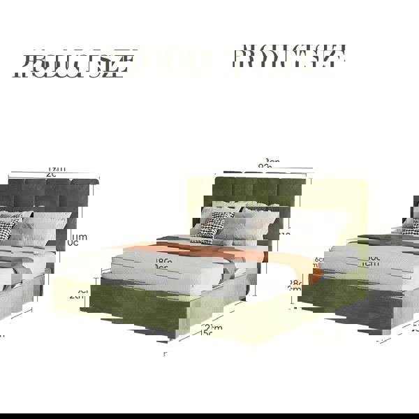 Laura King Size Bed, Velvet-Weilai Concept-Weilai Concept