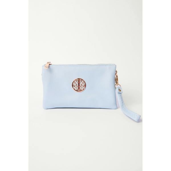 Blue Vanilla Detailed Zip Up Purse With Detachable Strap