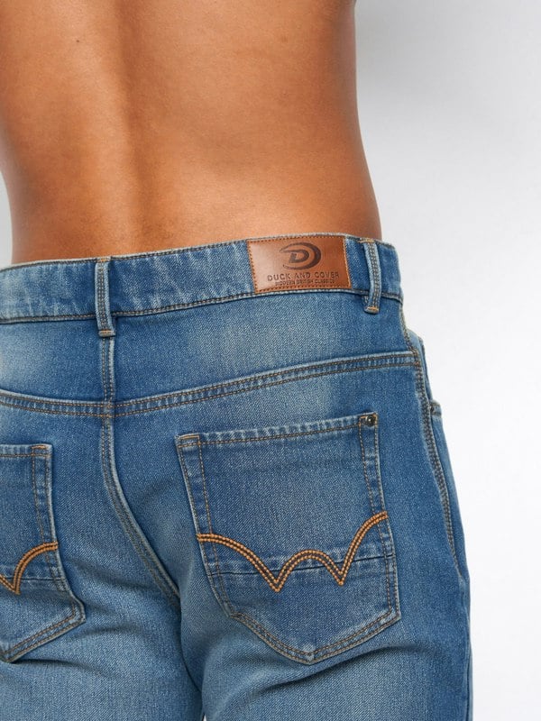 Duck and Cover Pentworth Knitted Jean Stone Wash