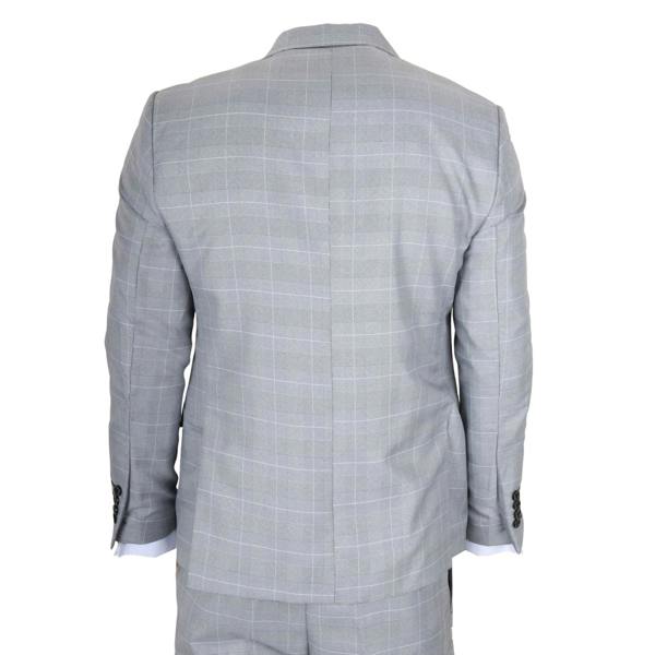 TruClothing IM53 - Men's Grey Check 3 Piece Tailored Fit Suit
