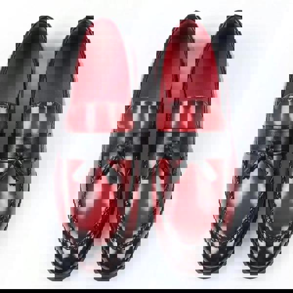 Dolcetto Men's Tassel High-Gloss Slip-On Loafers