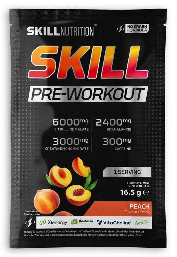 Skill Nutrition Skill Pre-Workout, Peach - 16.5g (1 serving)