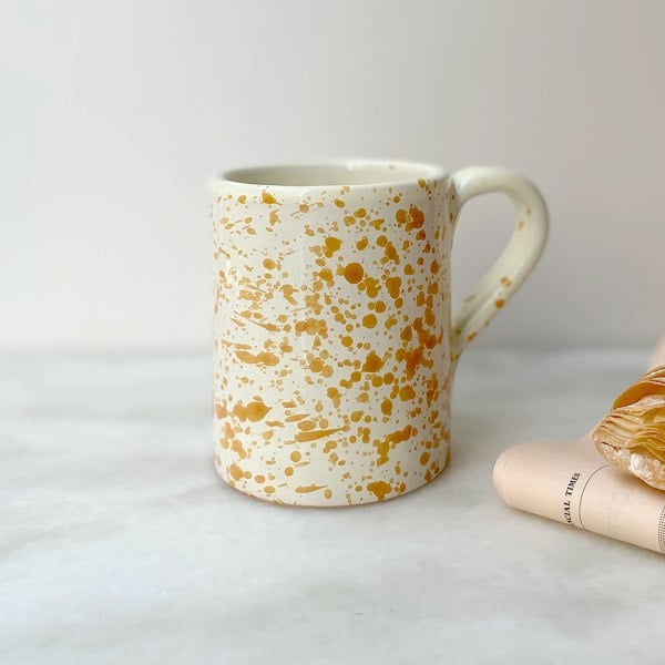 Hot Pottery Coffee Mug Burnt Orange