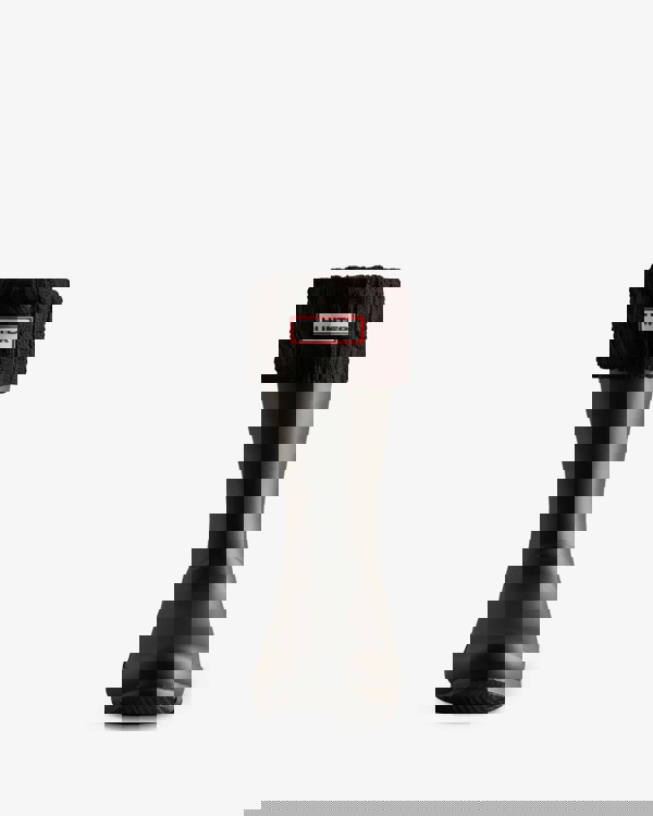 Hunter 6 Stitch Cable Short Boot Sock - Black