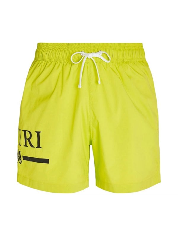 AMIRI MA Bar Logo Swim Shorts - Lime