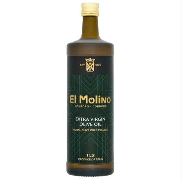 El Molino Extra Virgin Olive Oil 1L Cold Pressed Picual Olives Made in Spain