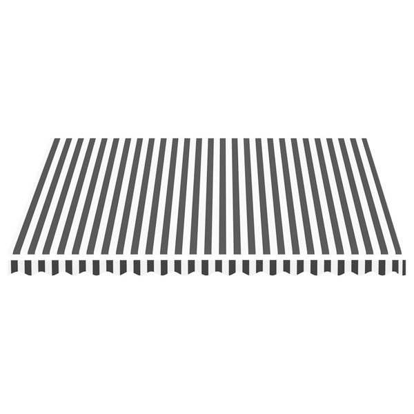 Berkfield Replacement Fabric for Awning Anthracite and White 4x3.5 m