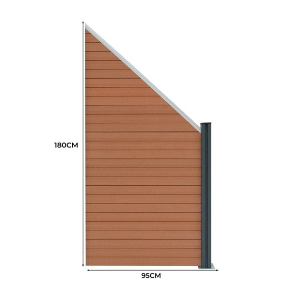 Monstershop Composite Angled Fence Panel - Brown