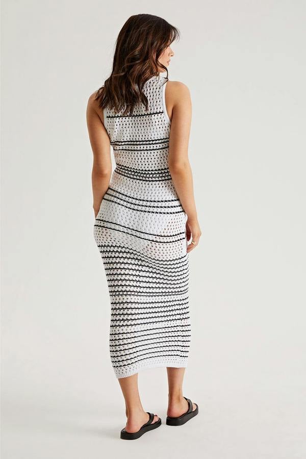Urban Bliss Stripe Pointelle Midaxi Dress