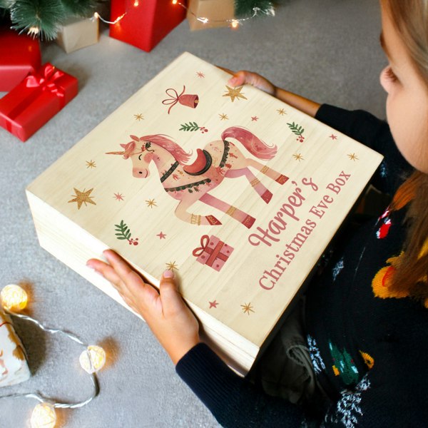 Personalised Memento Company Personalised Unicorn Christmas Eve Box