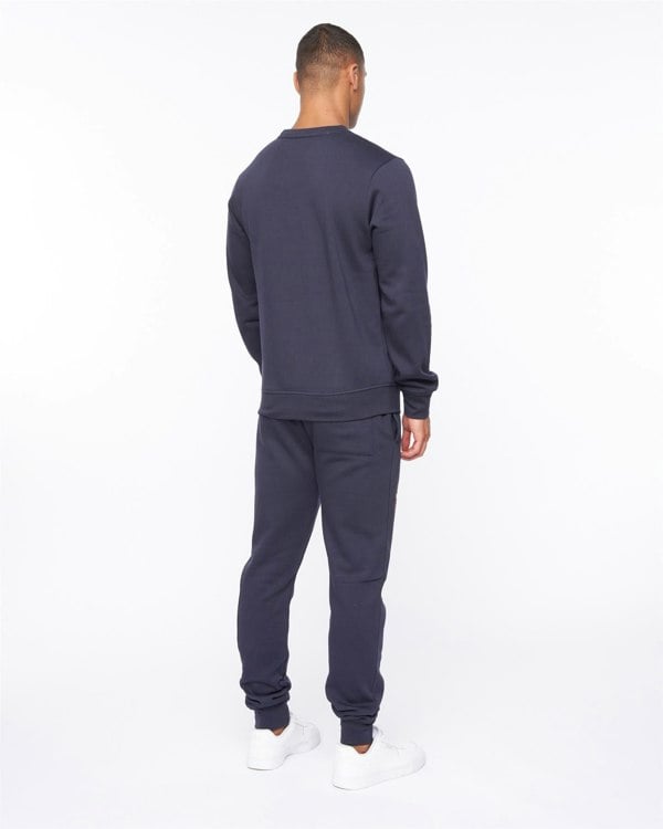 Duck and Cover Jennerkins Crew Sweat & Joggers Set Navy