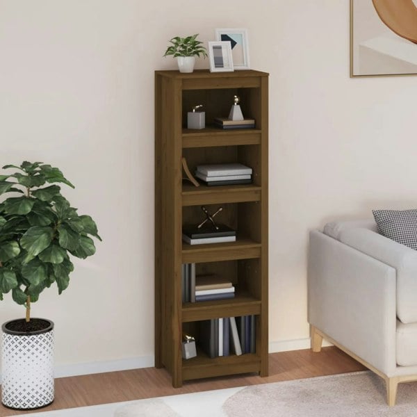 Berkfield Book Cabinet Honey Brown 50x35x154 cm Solid Wood Pine