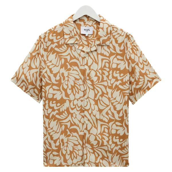 Wax London Didcot Two Tone Floral Short Sleeve Shirt