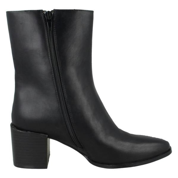 Spot On Ladies Spot On Chunky Blocked Heel Ankle Boots F51128