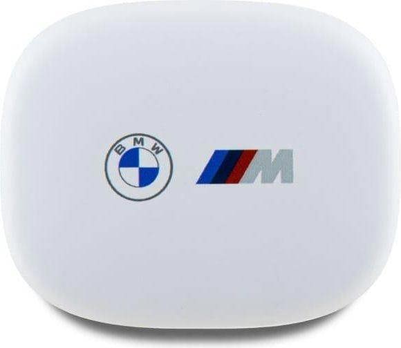 BMW M Sports Bluetooth Headphones TWS Docking Station with Printed Logo White - BMBEMIATP20LOH