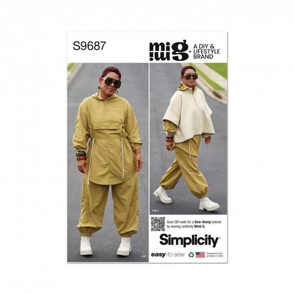 Simplicity Sewing Pattern 9687, Jackets, Ponchos, Trousers for Women, K5 (8-10-12-14-16) - Easy