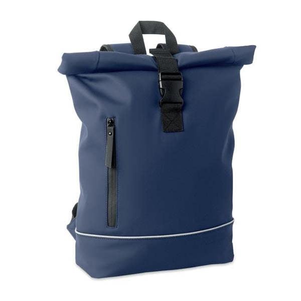MidOcean Laptosa Roll Top PU Laptop Backpack - Blue - 