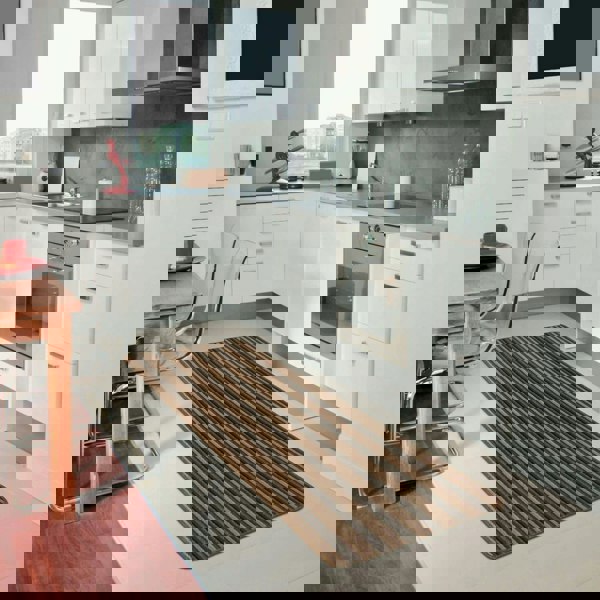 Washable Designer Mats Stripe Design in Different Colors