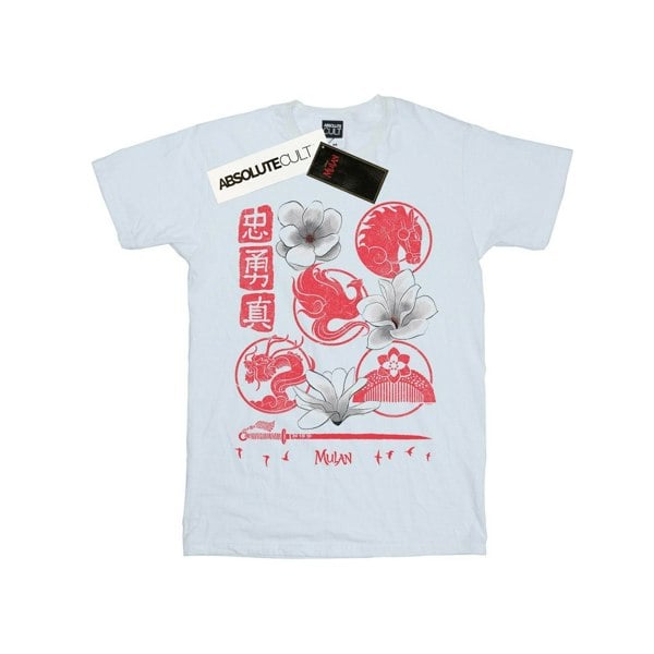 Disney Womens/Ladies Mulan Movie Icons Cotton Boyfriend T-Shirt - White