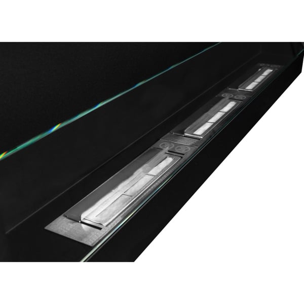 BIOFireplacesGMT Bioethanol Fireplace Wall Mounted 1200x400 Black Matt with Glass Ventless