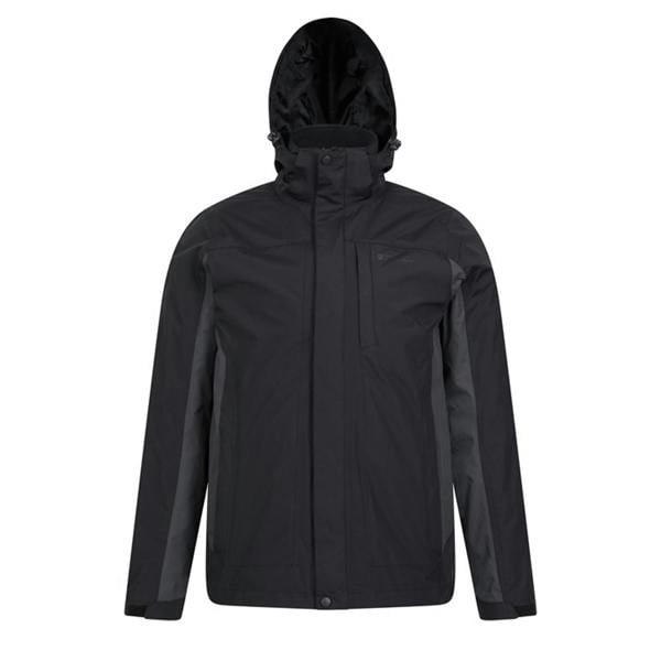 Mountain Warehouse Mens Thunderstorm 3 in 1 Waterproof Jacket - Grey - 