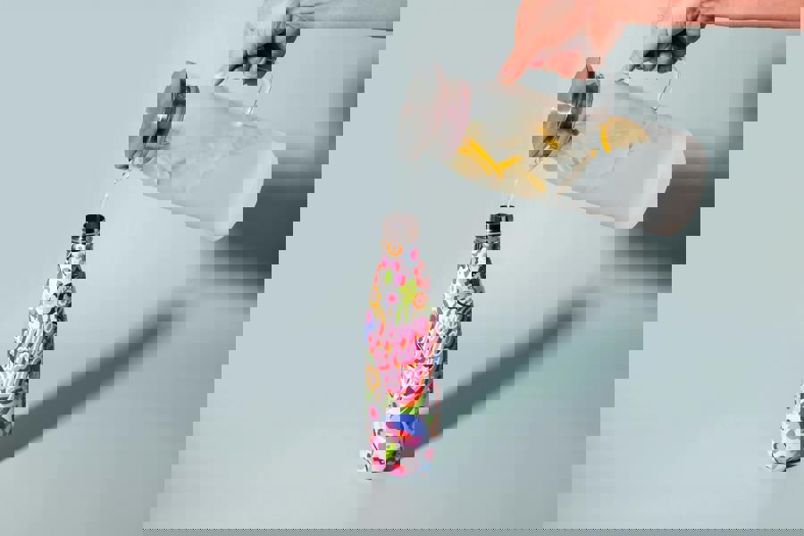 S'well Steffi Lynn Water Bottle, Stainless Steel, Copper, Insulated Bottle 500ml