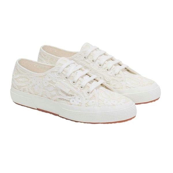 Superga Womens/Ladies 2750 Macrame Trainers - White/Avorio - 