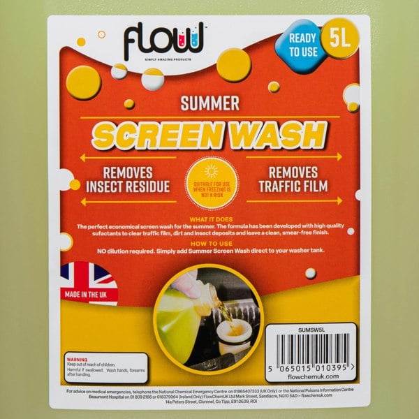 Samuel Alexander 5 Litres Smear Free Summer Windscreen Washer Fluid For all Vehicles