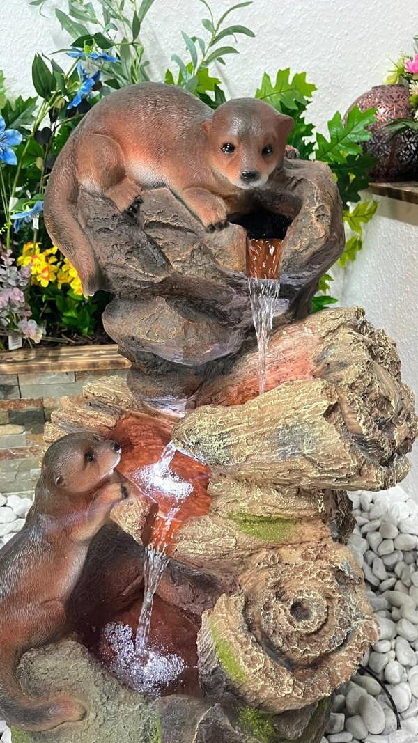 Tranquillity Water Features Curious Otters Animal Animal Fountain Water Feature