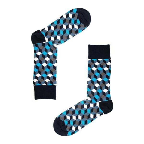 Jemsox Box Geo Print Mens Socks – Organic Cotton Crew