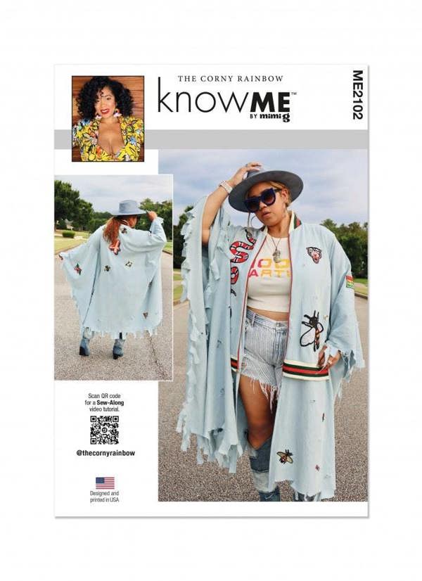 Know Me Sewing Pattern 2102, Capes for Women, A (XS-S-M-L-XL-XXL) - Intermediate