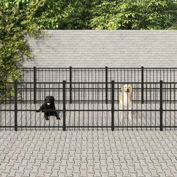 Berkfield Outdoor Dog Kennel Steel 25.4 m�__