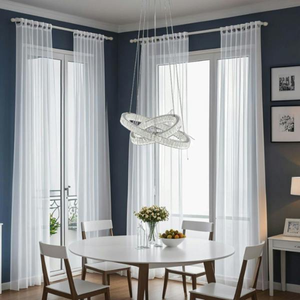 Pagazzi Lighting Ausilia Polished Chrome and Crystal LED Pendant Ceiling Light