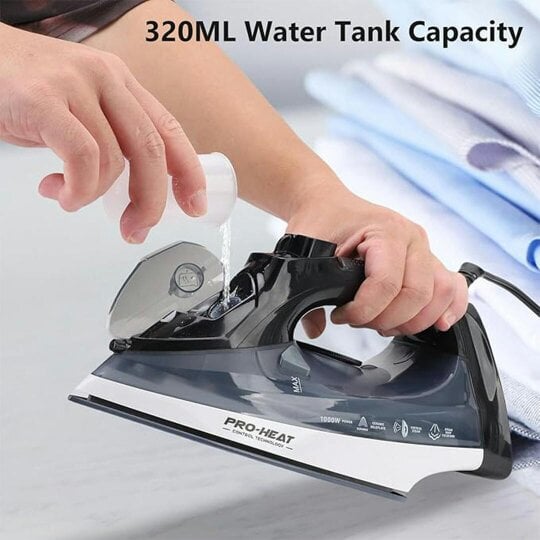 Havendro Electric Steam Iron Non-Stick Soleplate Dry/Steam Iron Adjustable Temp