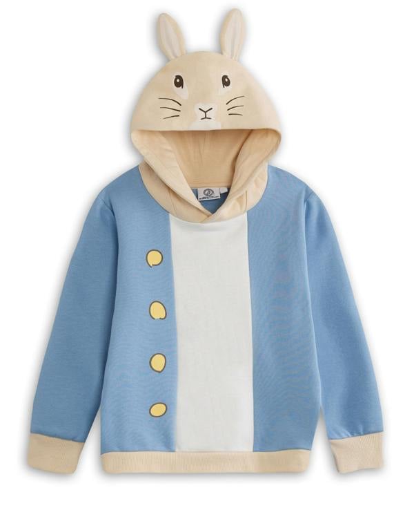 Vanilla Underground Peter Rabbit Unisex Kids Blue Character Hoodie