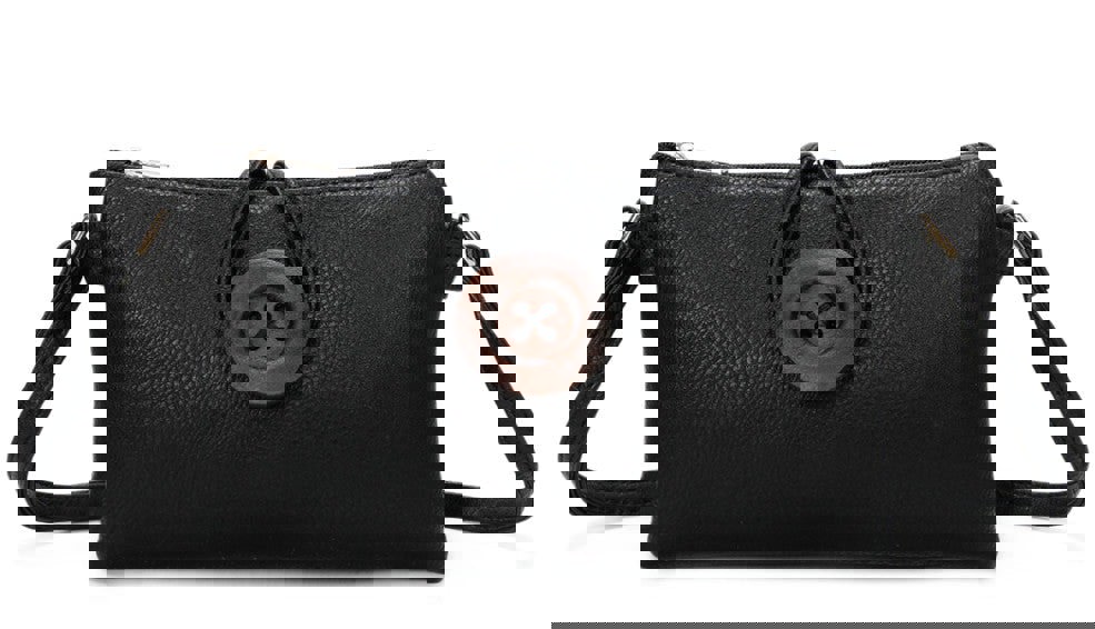 Kitise Big Button Slim Handbag Crossbody Bag