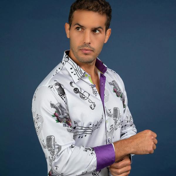 LEAD SINGER PRINT SHIRT - Premium Men's Patterned Shirt by Claudio Lugli | Bold Design, Tailored Fit, Best Printed Shirts