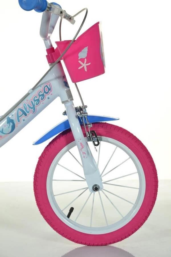 Dino Bikes Dino Alyssa 14" Kids Bike - White/Pink